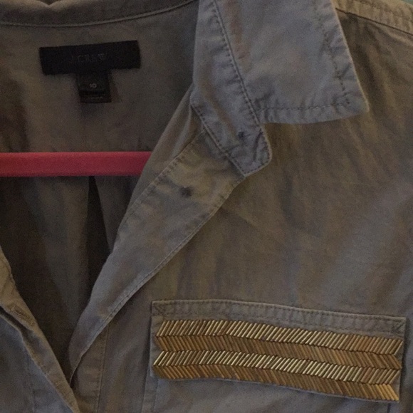 Jcrew button down with awesome beadwork - Picture 2 of 3